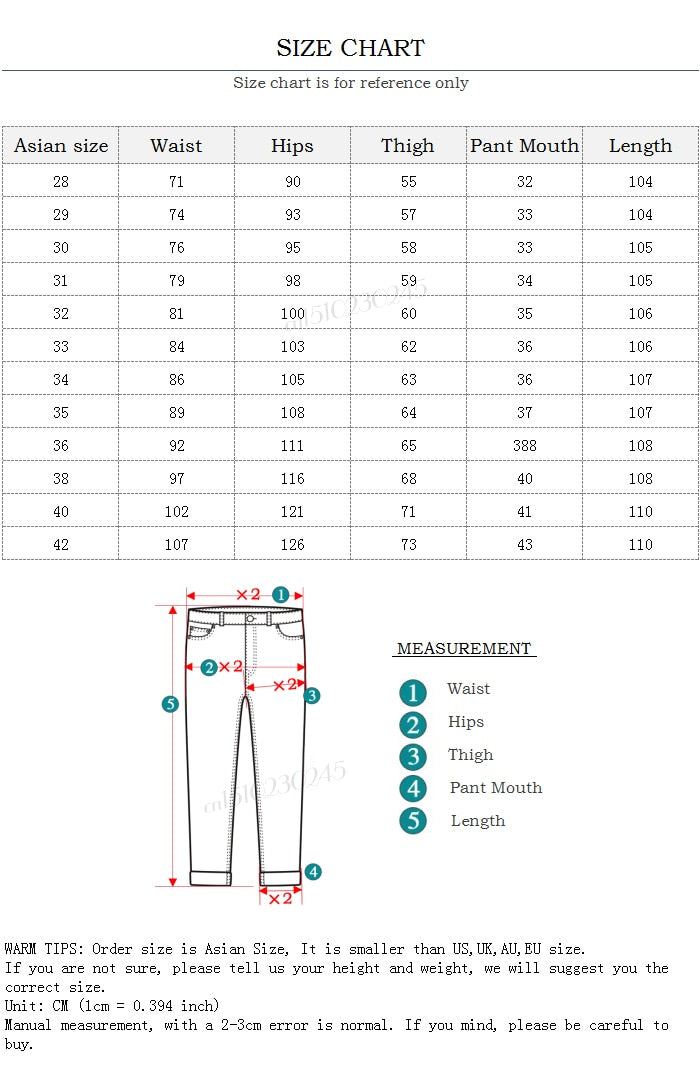 Winter Men's Warm Casual Jeans