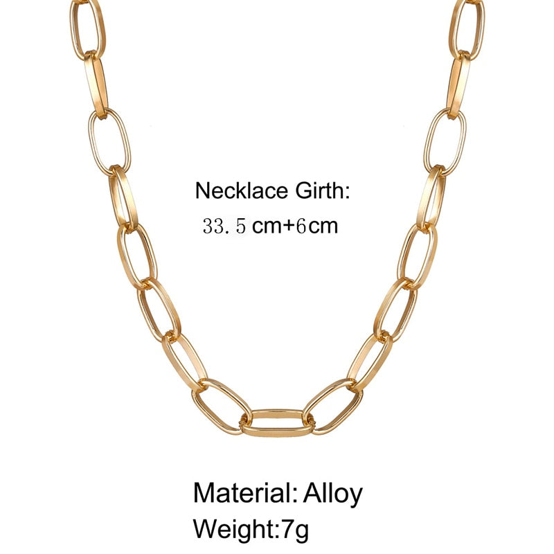 Punk Thick Chain Choker Necklace
