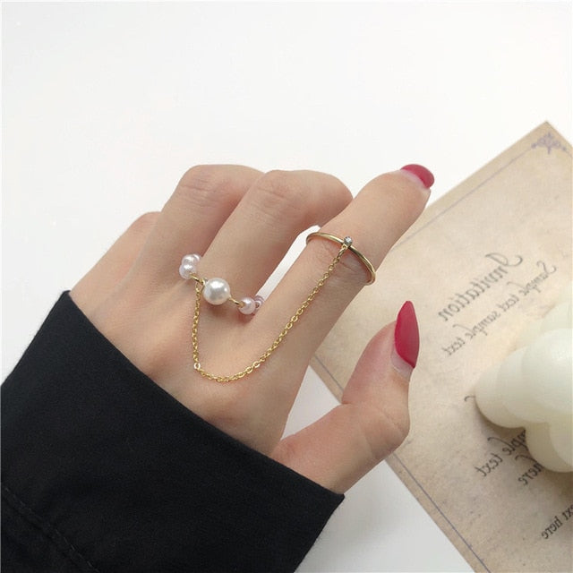 Metal Geometry Circular Punk Rings Set