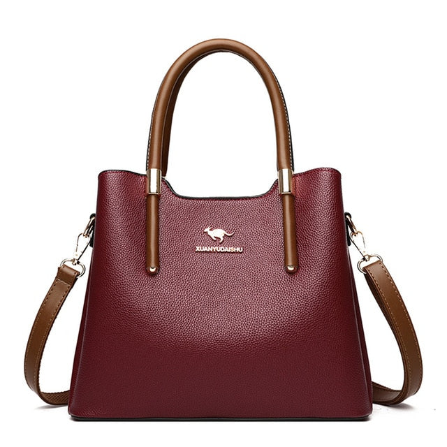 Luxury Leather Casual Tote Bag for Women