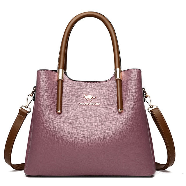 Luxury Leather Casual Tote Bag for Women