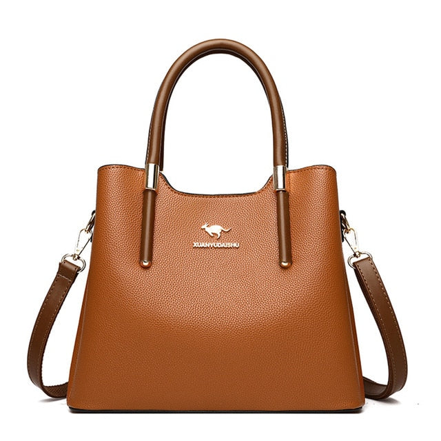 Luxury Leather Casual Tote Bag for Women