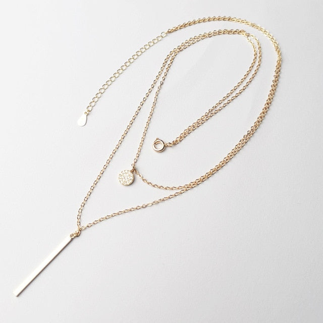 Sterling Silver Double layered Necklace