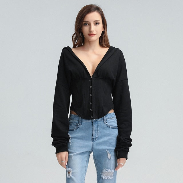Women's Long Sleeves Crop Top