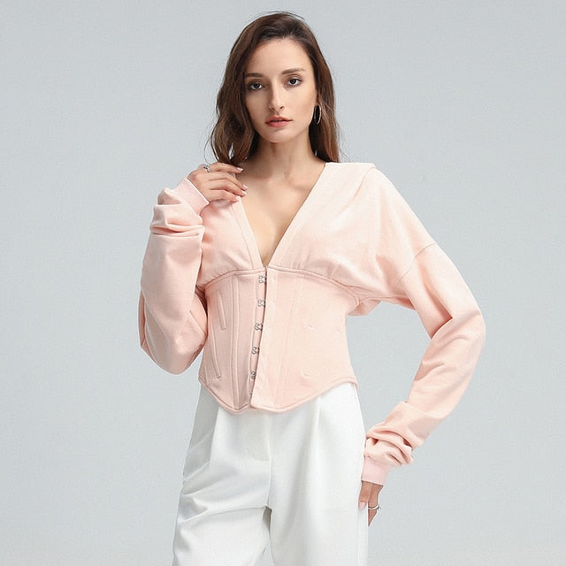 Women's Long Sleeves Crop Top