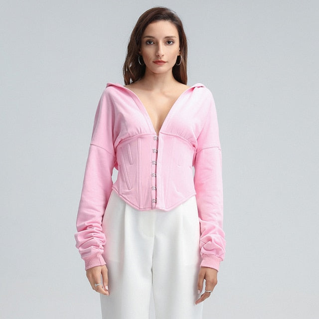 Women's Long Sleeves Crop Top