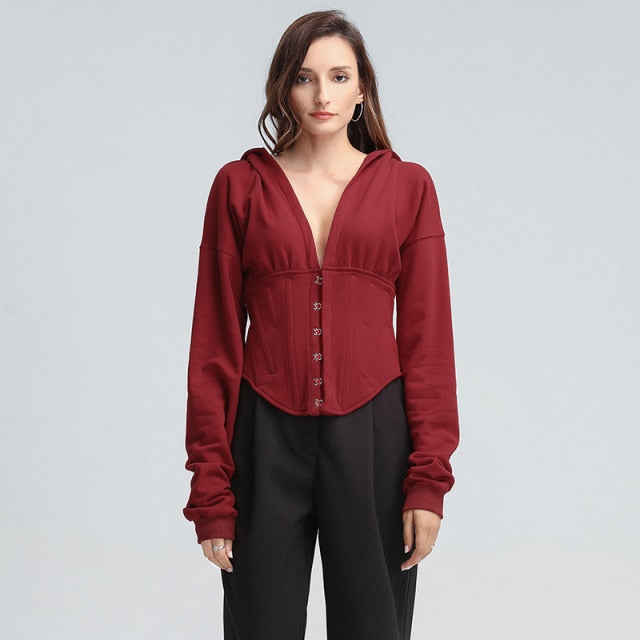 Women's Long Sleeves Crop Top