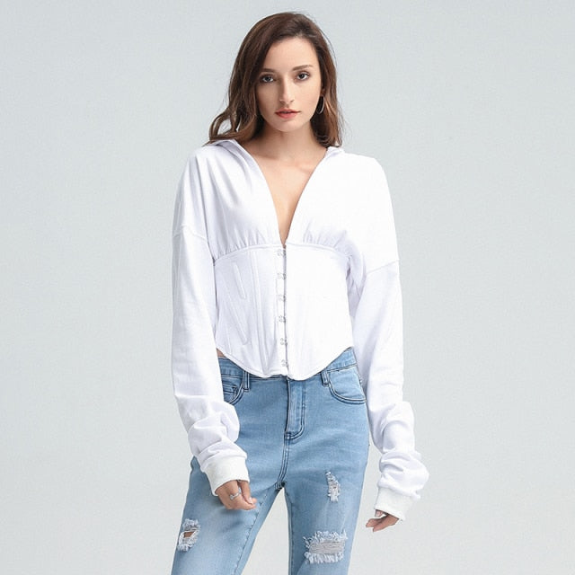Women's Long Sleeves Crop Top