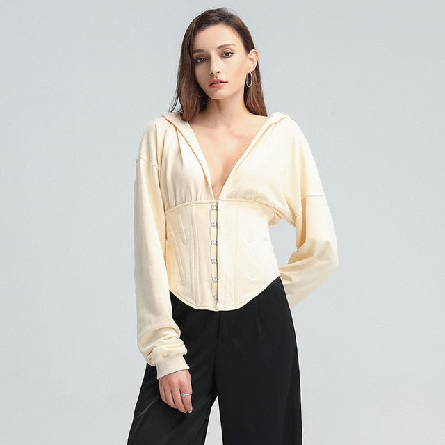 Women's Long Sleeves Crop Top