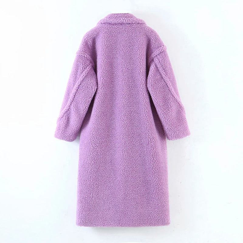 Lamb Fur Long Coat
