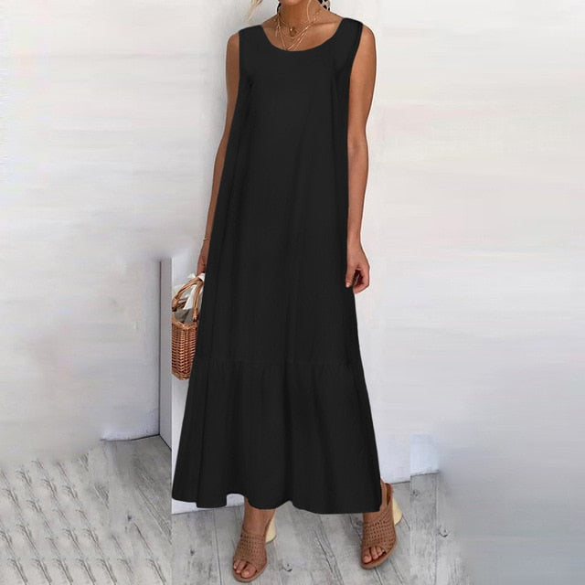 Sleeveless Summer Maxi Dress
