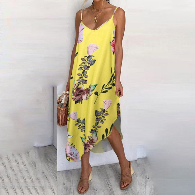 Spaghetti Straps Beach Dress