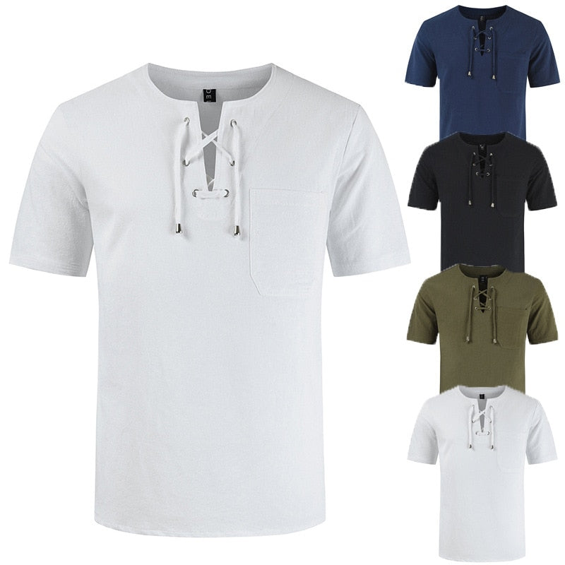 Mens Cotton Linen T-Shirt