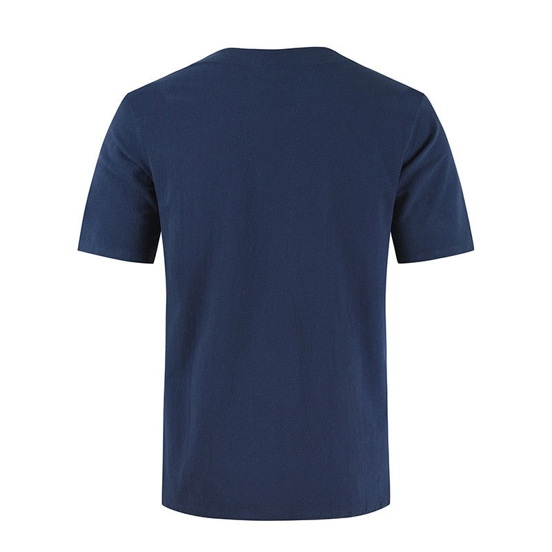 Mens Cotton Linen T-Shirt