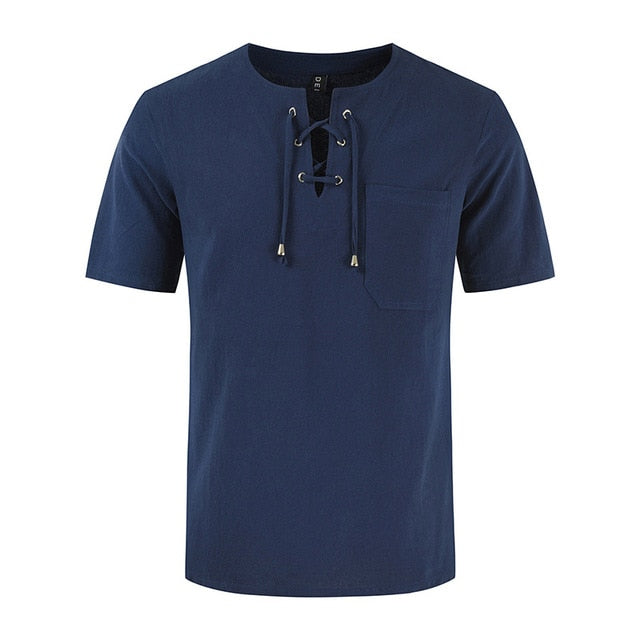 Mens Cotton Linen T-Shirt