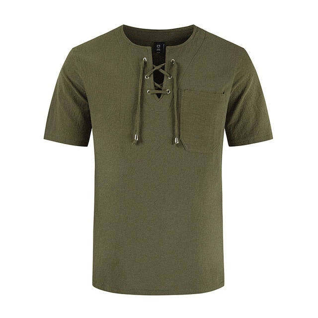 Mens Cotton Linen T-Shirt