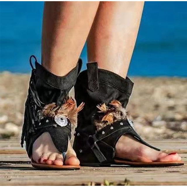 Ladies Clip Toe Vintage Boots