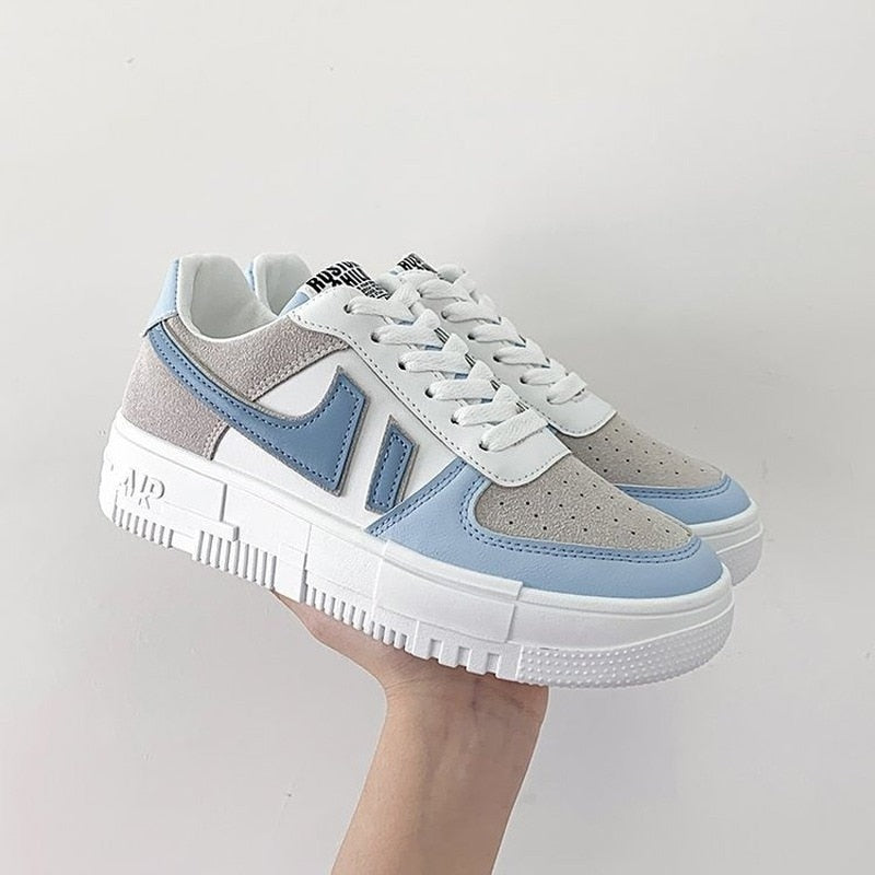 Vulcanized Lace Up Sneakers for Women