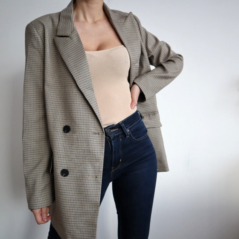 Double Breasted Oversized Suits Jacket