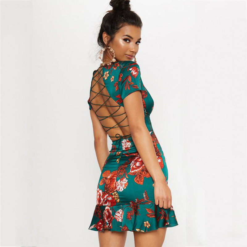 Criss Cross Mini  Dress