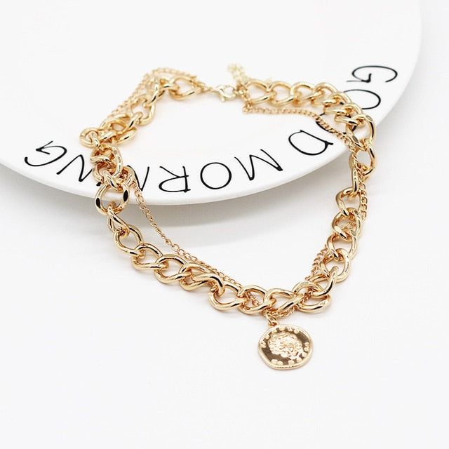 Punk Thick Chain Choker Necklace