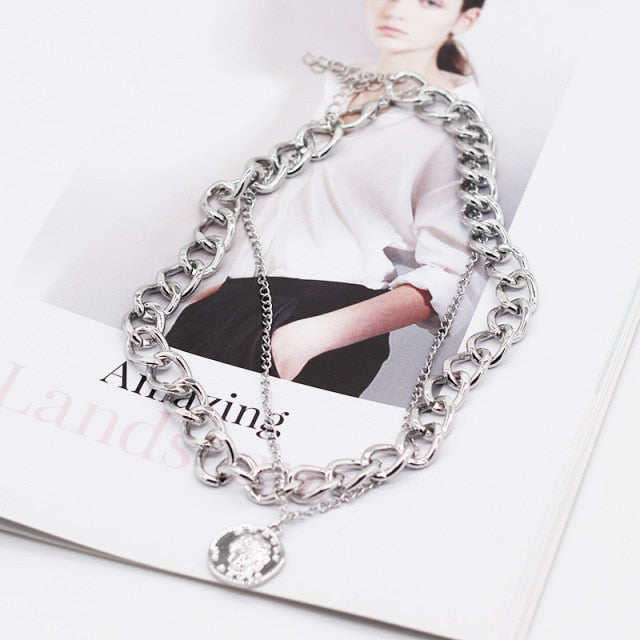 Punk Thick Chain Choker Necklace
