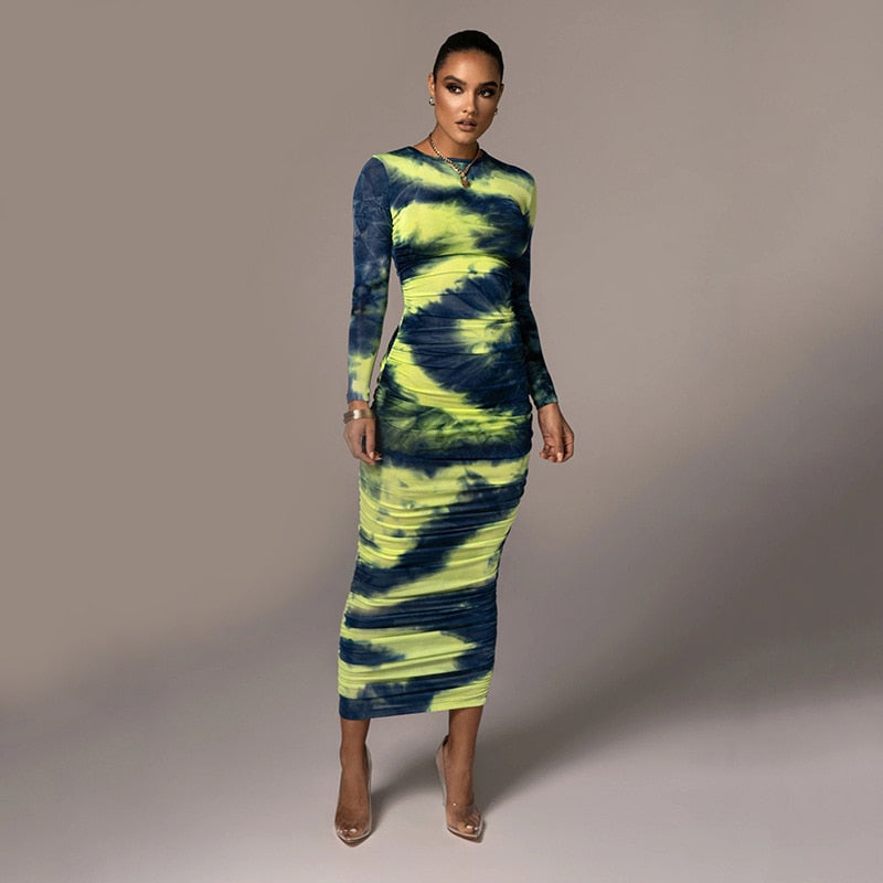 Tie Dye Print Dress