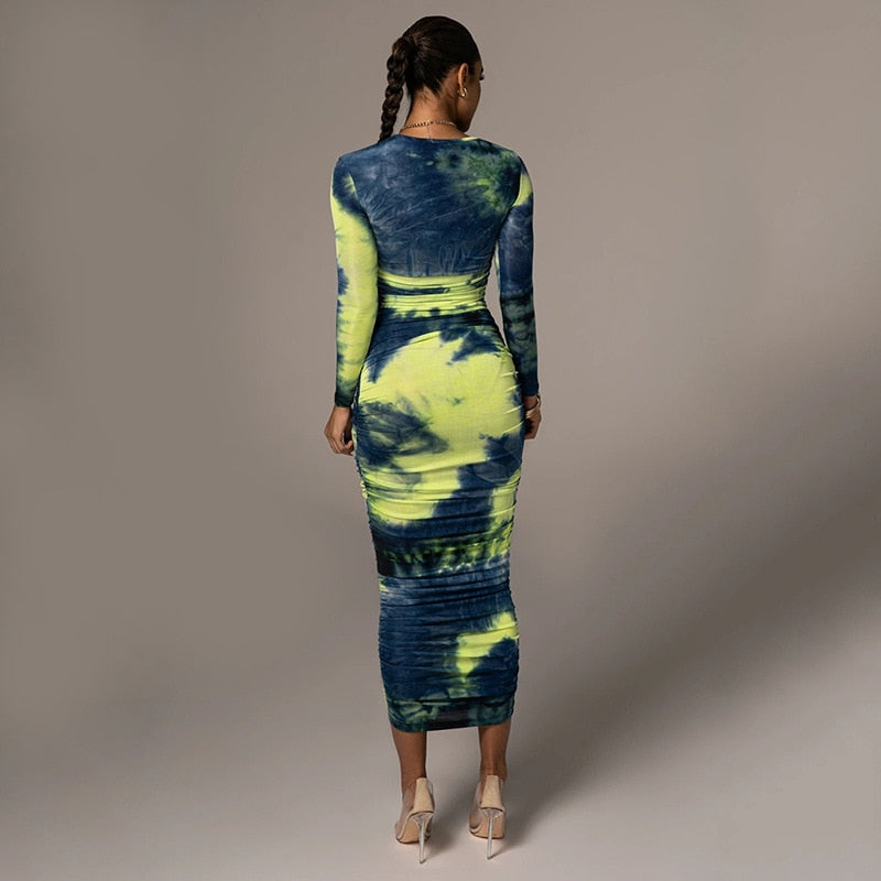 Tie Dye Print Dress