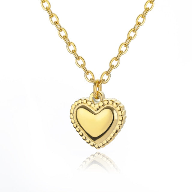 Heart Steel Gold  Necklaces For Women