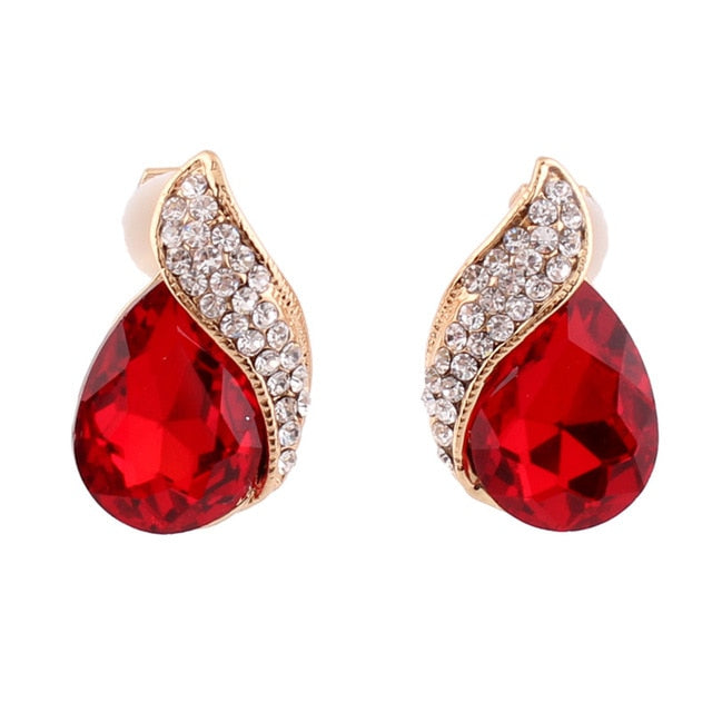 Crystal Tear Drop Earrings