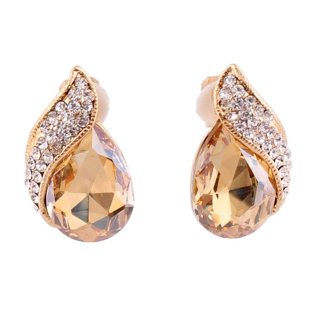 Crystal Tear Drop Earrings