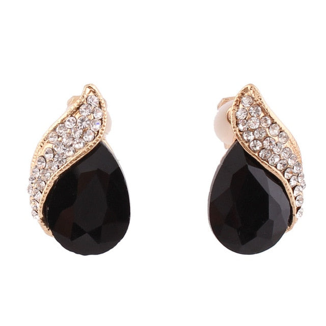Crystal Tear Drop Earrings