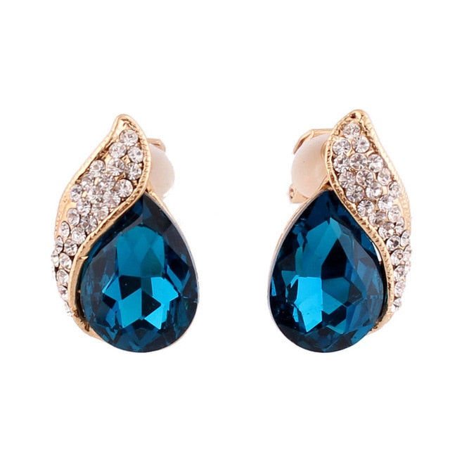 Crystal Tear Drop Earrings