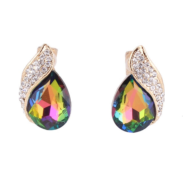 Crystal Tear Drop Earrings