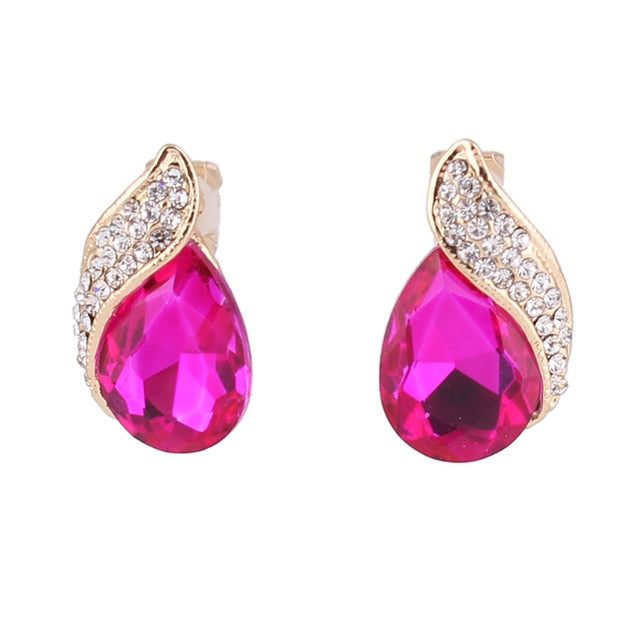 Crystal Tear Drop Earrings